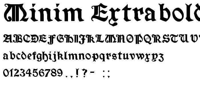 Minim ExtraBold font